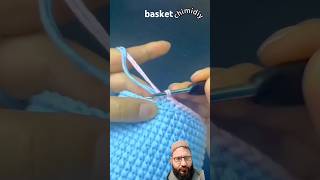 knitting basket #crochet #crochetworld #crochetsecrets #handmade #knitting #shortvideo #viralvideo