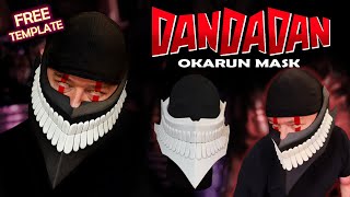 How to Make Okarun's Mask from Dandadan - Free Template Foam or Cardboard- Ken Turbo Granny Cosplay