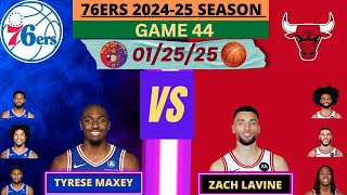 Philadelphia 76ers @ Chicago Bulls LIVE PLAY-BY-PLAY (01-25-25) #bulls #76ers #sixers