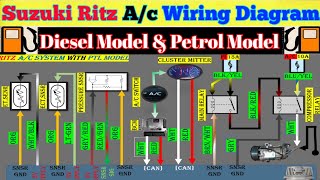 Suzuki Ritz A/c Wiring Diagram with Animation , Diesel & Petrol Model Wiring ECM ka sath connection