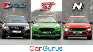 Audi SQ2 vs Ford Puma ST vs Hyundai Kona N: Hot miniature SUVs tested