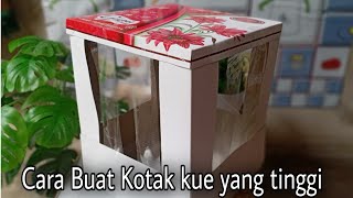 Tutorial cara buat kotak kue yang tinggi || Packing cake