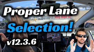 Talking About the Importance of Lane Selection! | Tesla FSD v12.3.6