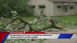 Thousands without power in north St. Louis County after storms