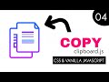 How to make Copy Clipboard Javascript Function | Onclick Copy The Code | Javascript Tutorial: 04