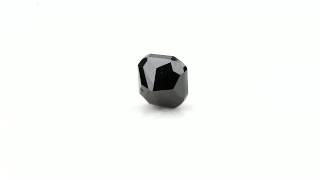 3.26 Cts of GIA Certified Square Modified Brilliant Cut Loose Natural Fancy Black Diamond