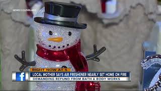 Local mother says Bath & Body Works wallflower nearly set home on fire