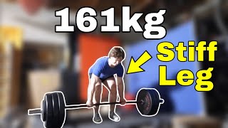 Deadlifts 161kg Stiff Leg Deadlift? - Bad form?