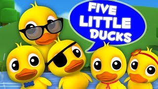 Lima bebek kecil sajak | Lagu Anak | lagu bayi | Five Little Ducks | Rhymes For Childrens