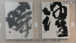 県総合書道展が開幕　入賞・入選作など513点展示