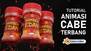 CARA BUAT ANIMASI IKLAN PRODUK CABE TERBANG | RIGID BODY SIMULATION | TUTORIAL BLENDER INDONESIA