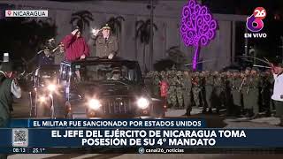 El jefe del Ejército de Nicaragua toma posesión de su 4° mandato