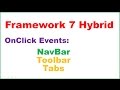 Framework 7 Hybrid Apps : NavBar,Toolbar Tabs,Material Dialog,OnClicks