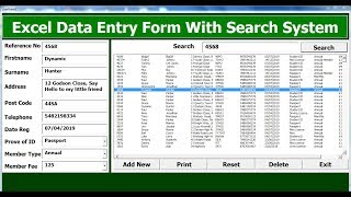 How to Create an Excel Data Entry Form with a Search System