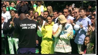 Kanye West gets emotional as he congratulates new Louis Vuitton designer Virgil Abloh