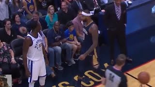 Draymond Green And DeMarcus Cousins Get Real Physical
