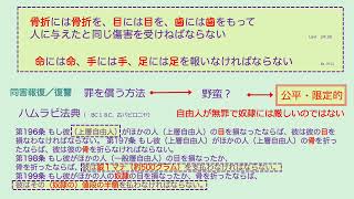 3分聖書豆講義「目には目、歯には歯」とは？