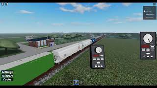 blue BNSF city train in Texas of URA Ro Scale BNSF Chillicothe Sub in Roblox