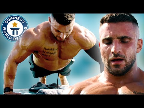 What is the world record for pushups in an hour?