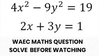 SIMULTANEOUS EQUATION WITH 2ND DEGREE