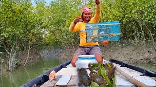 সুন্দরবনের নদী থেকে নতুন কৌশলে কাঁকড়া ধরলাম..! Crab catching🦀@Tradifoodsundarban