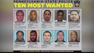 Pennsylvania State Police name 10 most wanted