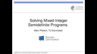 Solving Mixed Integer Semidefinite Programs