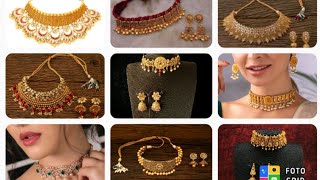 Latest Gold choker Necklace designs under 10gram /Beautiful Gold Choker 2022 with price and weight