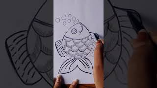 How to draw a fish #shorts