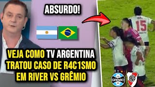 ABSURDO: VEJA COMO TV ARGENTINA TRATOU CASO ENTRE GRÊMIO VS RIVER PLATE NO FUTEBOL FEMININO