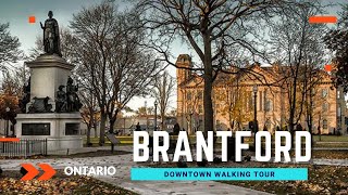 Brantford Walking Tour - October 2021 Ontario Canada - Downtown  Brantford 4K vlog