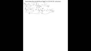 Calculate solubility using Ksp when a complex ion is present