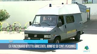 BARI Ex funzionario Bitetto arrestato, bonifici su conti personali TG TELEREGIONE 20 06 2022