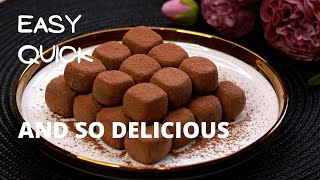 Incredibly delicious homemade truffles! A quick and easy recipe