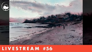 Painting with Only 2 Colors in Watercolor - LiveStream #56
