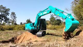 ใหม่ป้ายแดง Kobelco sk140-11Lc ประเดิมงานขุดสระงานแรกเลย