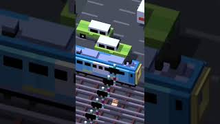 crossy rails? crossy road goes wrong! #amazing #crossyroad #shorts #viral #puppy #legend #train