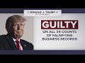 Former president Donald Trump found guilty in hush-money trial