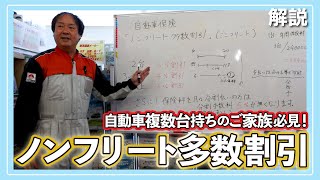 自動車保険、家族で複数台加入の方必見！ノンフリート多数割引(ミニフリート)についてご説明します！