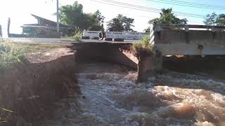 #สถานการณ์น้ำสะพานบ้านโนนเปลือย ทางหนองบัวระเหว-ชัยภูมิ จะรอดบ่นอ