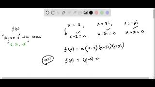 Precalculus Write polynomial given zeros