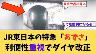 【反応集】JR東日本の特急「あずさ」利便性重視でダイヤ改正