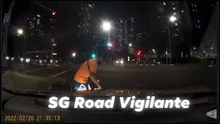 20feb2022 bukit batok  #pmd #ebike fail to conform to red light signal & collided with camcar