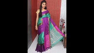 Cottan silk Saree with Temple Border | RV Collections