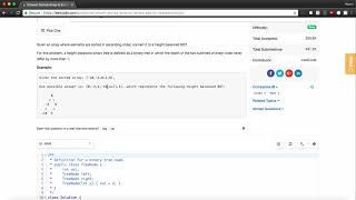 Convert Sorted Array to Binary Search Tree