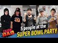 5 People at the Super Bowl Party