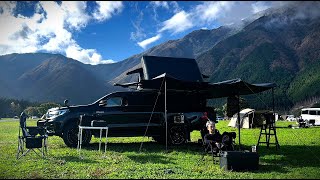 SOURIDE CAMP CHANNEL　ふもとっぱら　HILUX ハイラックス　iKaMPER SKYCAMP3.0 + iKaMPER ExoShell270　高原キャンプ