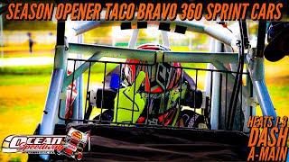 360 Winged Sprint Car Season Opener: Taco Bravo Sprint Cars at Ocean Speedway - Full Event