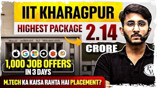 IIT Kharagpur Mtech Placement Insights | Highest Package | 1000 Job Offer in 3 Days | Full Details