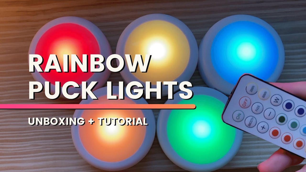 Cool Led Rainbow Puck Lights Unboxing Tutorial Youtube